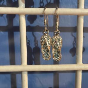 Small flip flop earrings